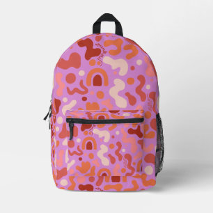 Impresa Mochila Retro Groovy Pink Resumen