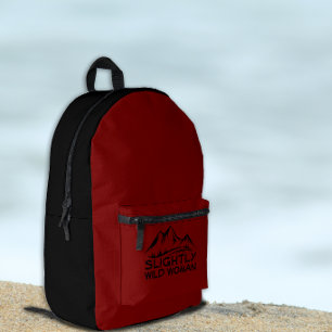 Impresa Mochila roja para senderismo para amantes de la na