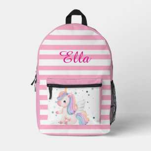 Impresa Mochila rosa de Chicas de unicornio