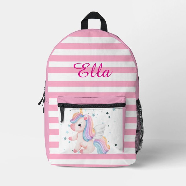Impresa Mochila rosa de Chicas de unicornio (Anverso)