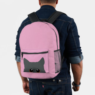IMPRESA MOCHILA ROSA DE GATO QUE SE ASOMA ADORABLE
