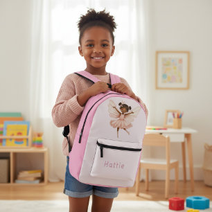 Impresa Mochila Rosa Hada Bailarina Linda