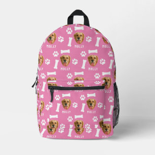 Impresa Mochila Rosa Personalizada con Foto y Nombre de Pe
