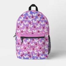 Mochila rosa personalizada de mariposa femenina Ka