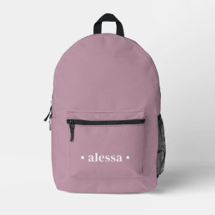 Impresa Mochila rosa personalizada simple moderna para niñ