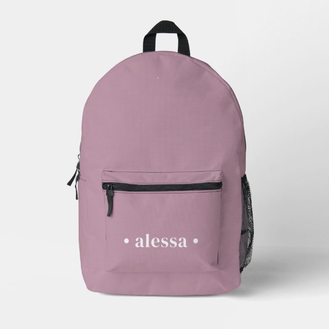 Impresa Mochila rosa personalizada simple moderna para niñ (Anverso)