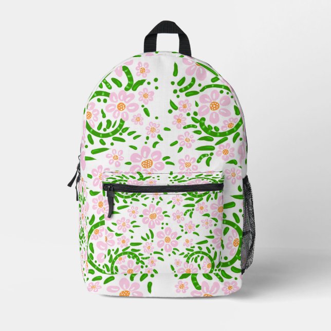Impresa Mochila rosa y verde (Anverso)