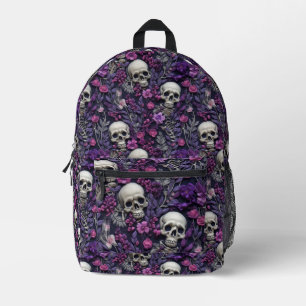 Impresa Mochila Skulls & Purple Flowship