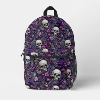 Impresa Mochila Skulls & Purple Flowship