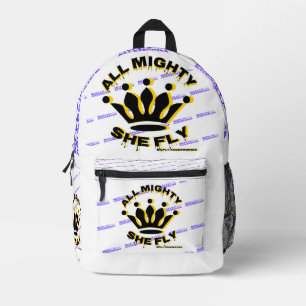 Impresa Mochila todo lo poderoso que ella vuele accesorios