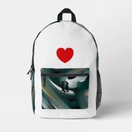 Impresa Mochila Trend Resumen Art Black White Green