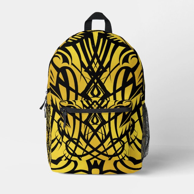 Impresa Mochila tribal amarilla (Anverso)