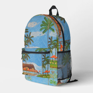 Impresa Mochila Tropical Scene