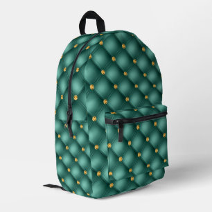 Impresa Mochila turquesa de diamantes de oro