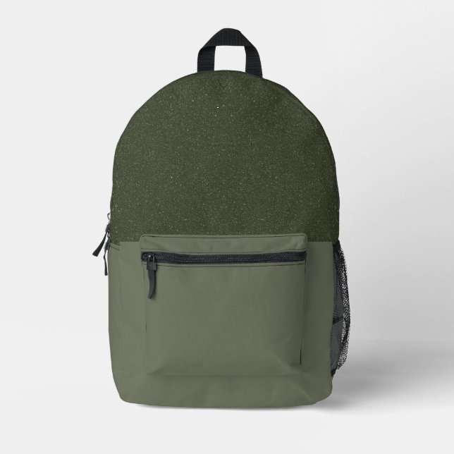 Impresa Mochila verde mezs afilada - Personalizable (Anverso)