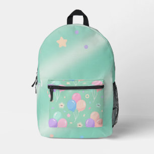Impresa Mochila Verde Pastel – Viaje Estético Minimalista