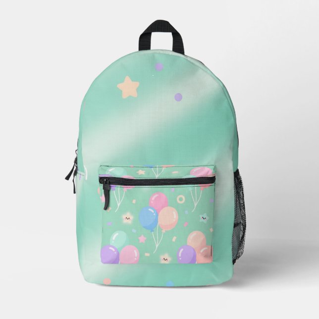 Impresa Mochila Verde Pastel – Viaje Estético Minimalista (Anverso)
