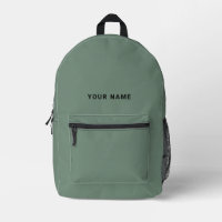 Mochila Verde Salvia con Nombre Personalizado