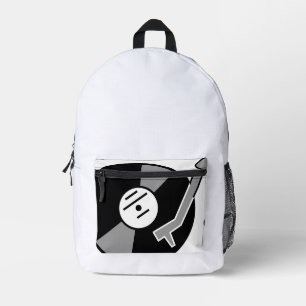 Impresa Mochila vintage, retro, de disc-jockey 🎒