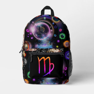 Impresa Mochila Virgo Horoscope, negro