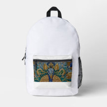 Mochila Zellige de pavo real marroquí