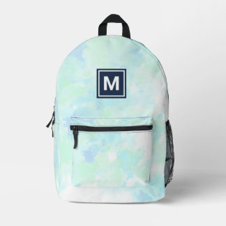 Impresa Monograma Mochila de tinte de tie-dye Girly Pastel