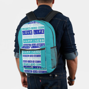 Impresa Motivación de citas de amor Motivación Mochila azu
