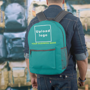 Impresa Nombre de la empresa y logotipo en mochila verde t