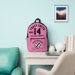 Impresa Número de equipo de nombres de mochila de voleibol