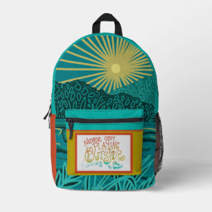 Impresa Nunca salir de la reproducción fuera de la mochila