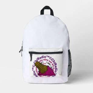 Impresa Paquete de mochila con el logotipo de ChiRadio LLC