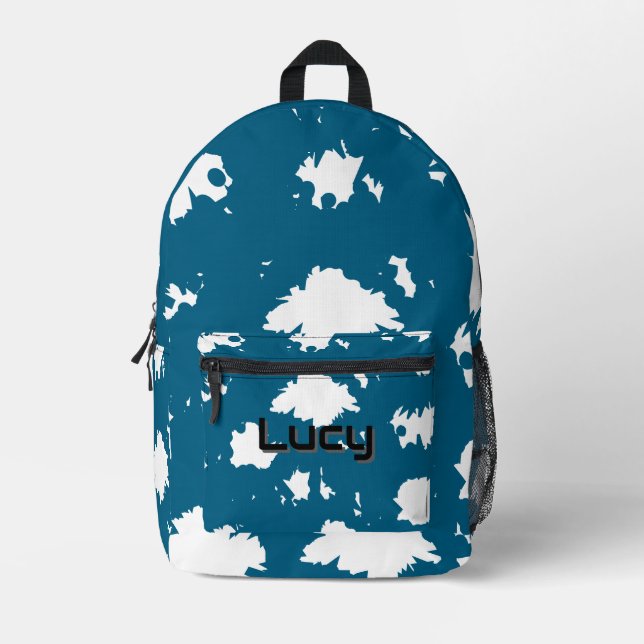 Impresa Para Soñadores – Mochila Azul con Salpicaduras (Anverso)