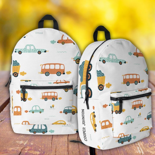 Impresa Pastel personalizado nombre coche niños mochila (Subido por el creador)