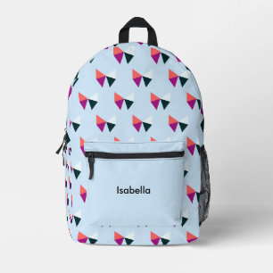 Impresa Patrón de lazos bonitos mochila personalizada azul