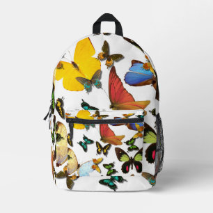 Impresa Patrón de mariposa colorido en toda la mochila de
