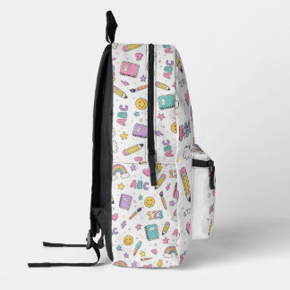 Impresa Patrón de Mochila de Dibujos Escolares Arcoíris Pa