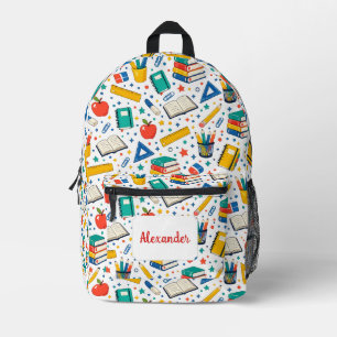 Impresa Patrón de mochila escolar personalizada para niños