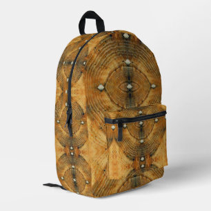 Impresa Patrón de suelo retorcido en mochila Golden Browns