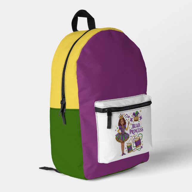 Impresa Princesa de cuentas - Mochila de Mardi Gras (Esquina izquierda trasera)
