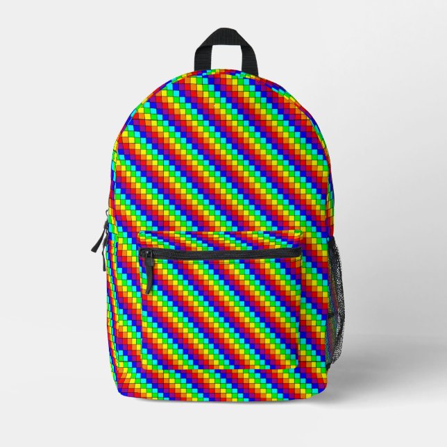 Impresa Rayas arco iris - Mochila (Anverso)