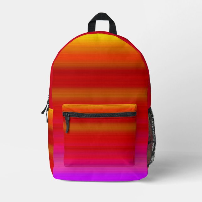 Impresa Resumen Bandas multicolores Mochila (Anverso)