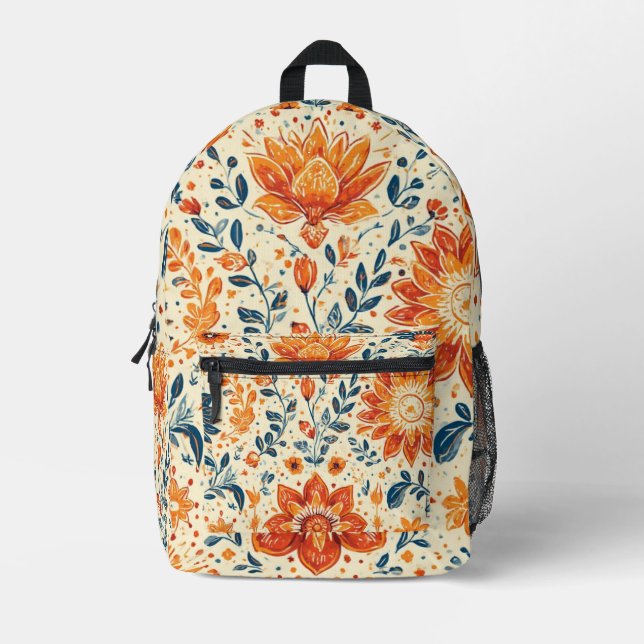 Impresa Retro Bloom Burst - Mochila (Anverso)