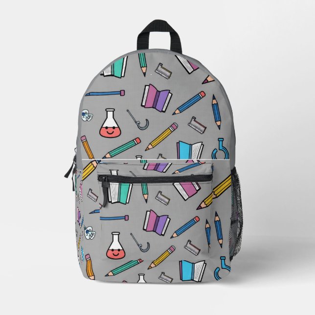 Impresa Retro De Vuelta A La Mochila Escolar (Anverso)