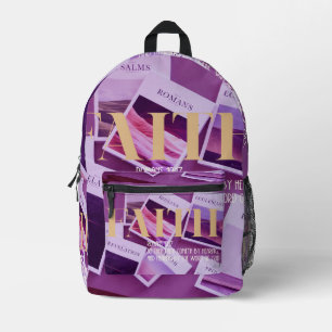 Impresa Romanos de "fe" 10:17 Mochila christian merch