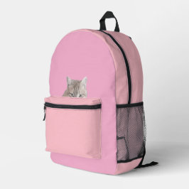 Impresa Rusty la mochila rosa del gato