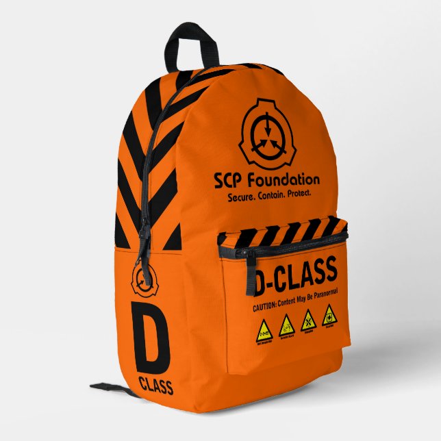 Impresa SCP Secure. Contener. Proteger D - Mochila de clas (Esquina izquierda trasera)