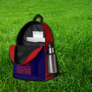 Impresa Sendero de Aventura Mochila azul roja para Caminar