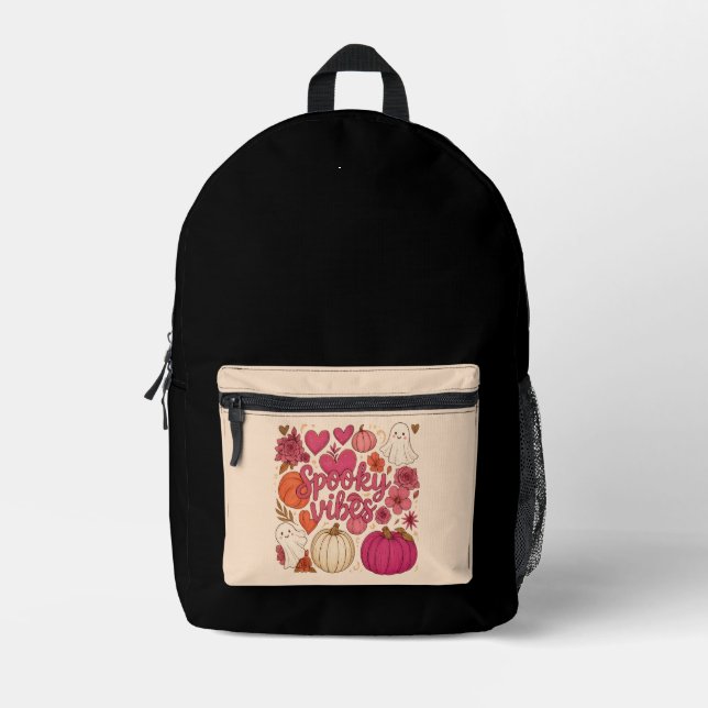 Impresa Spooky Vibes - Mochila Halloween (Anverso)