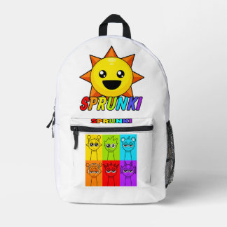 Impresa Sprunki de vuelta a la mochila escolar para niños