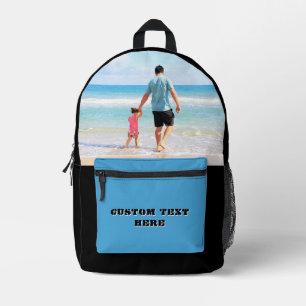 Impresa Sube tu foto Mochila Regalo Añadir texto personali